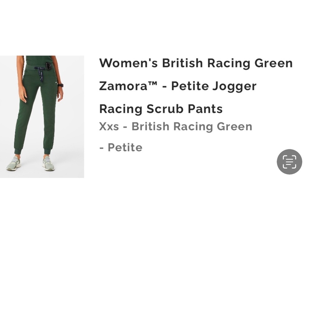 Figs Zamora Petite Jogger Scrub Pants in British Racing Green